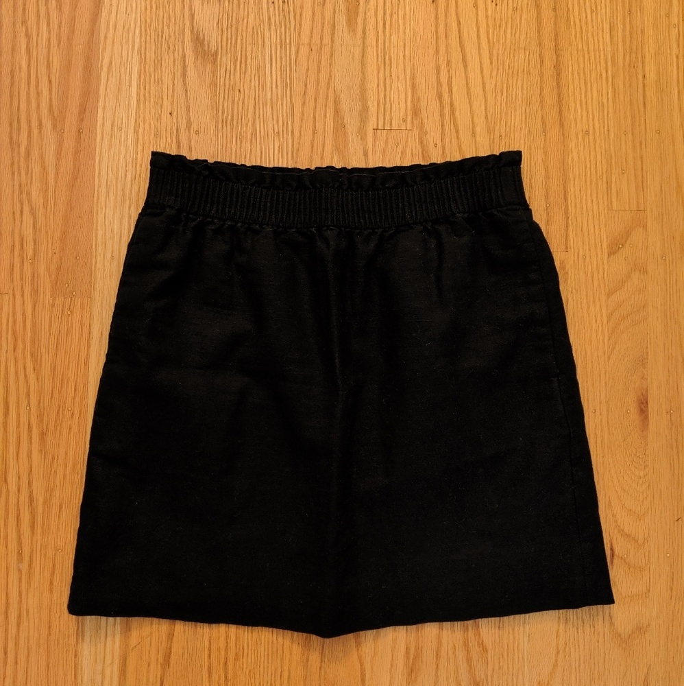 J.Crew Black Linen Sidewalk Skirt size 4